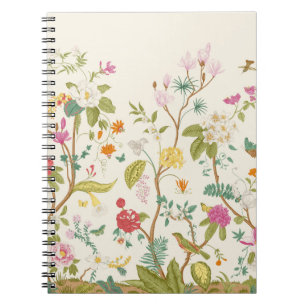 Mural. Bloom. Blooming trees. Vintage floral illus Notebook