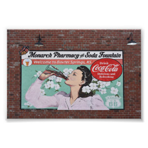 Mural Celebrates Route 66, Baxter Springs, Kansas Photo Print