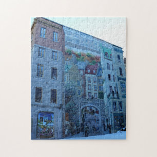 Mural in Old Quebec City, Quebec, Canada Jigsaw Puzzle