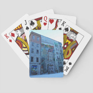 Mural in Old Quebec City, Quebec, Canada Playing Cards