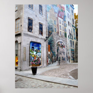 Mural in Quebec City Poster