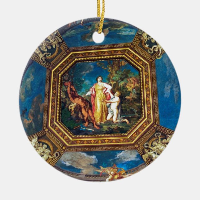 Mural in the Vatican Museum Ceramic Tree Decoration (Front)