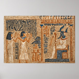 Mural of the Life of the Pharaohs Poster