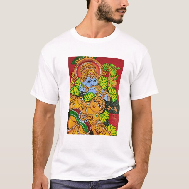 Mural painting Krishna Radhs T-Shirt (Front)
