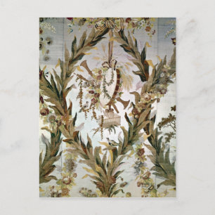 Mural silk of the Empress' Bedroom, 1787 Postcard
