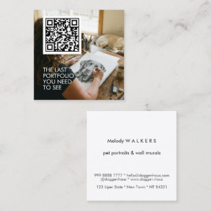 Mural wall painter square business card