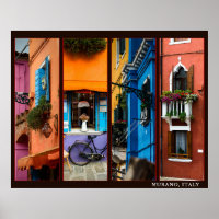 Murano, Italy 4 Photo Collage Custom