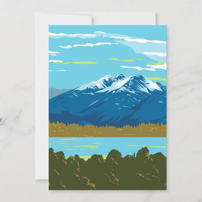 Murchison Mountains in Fiordland National Park WPA Thank You Card (Front)