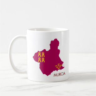 Murcia map/flag coffee mug