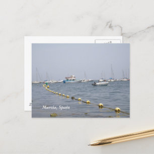 Murcia, Spain boats in the harbour Postcard