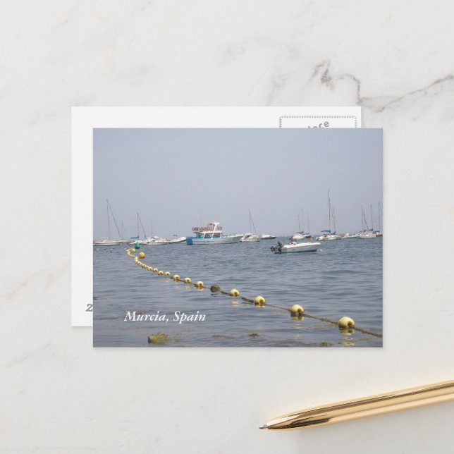 Murcia, Spain boats in the harbour Postcard (Front/Back In Situ)