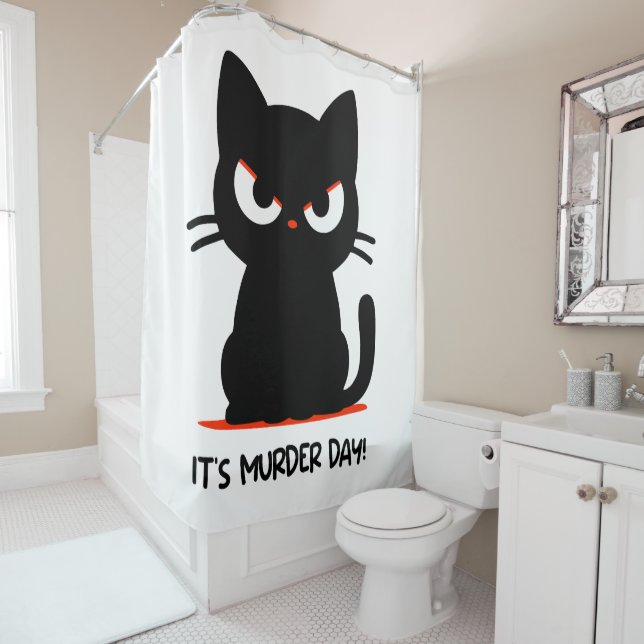 Murder Day Shower Curtain (In Situ)