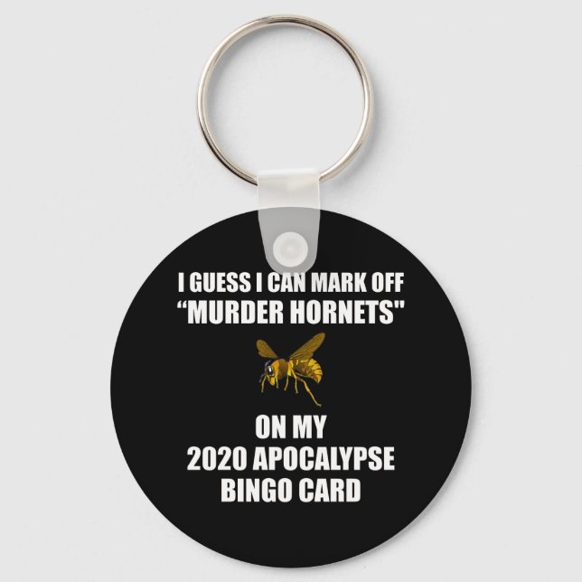 Murder Hornets 2020 Apocalypse Bingo Key Ring (Front)