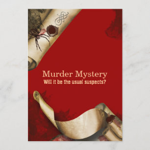 Murder investigation who dun it invitation