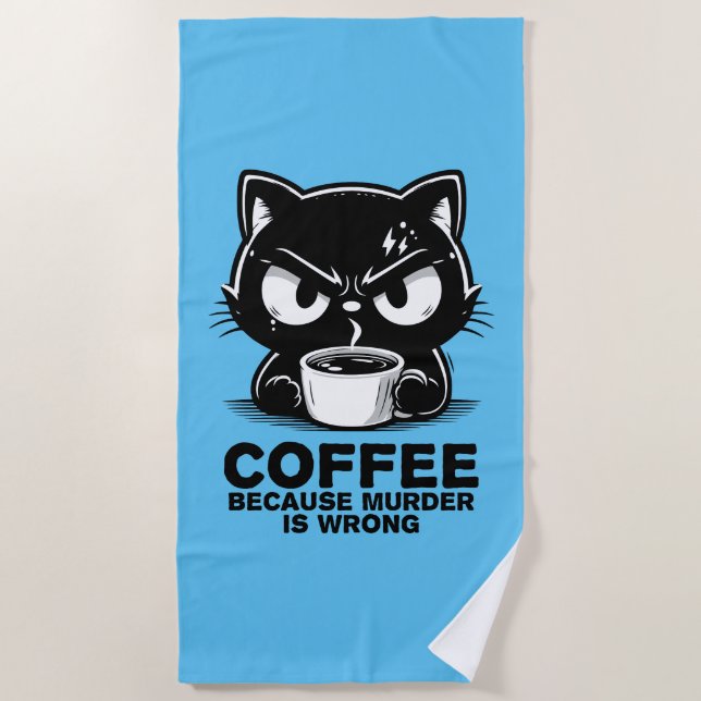 Murder is wrong beach towel (Front)