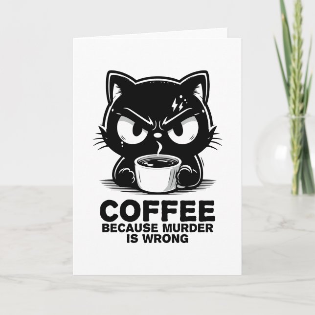 Murder is wrong holiday card (Front)