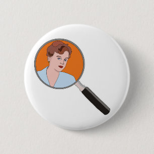 Murder Mysteries Detective and Writer 6 Cm Round Badge