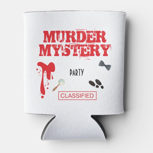 Murder Mystery Birthday Party Case Files File Fold Can Cooler (Front)