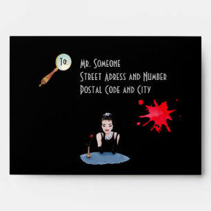 Murder Mystery Birthday Party Invitation Envelope