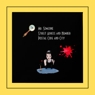 Murder Mystery Birthday Party Invitation Envelope