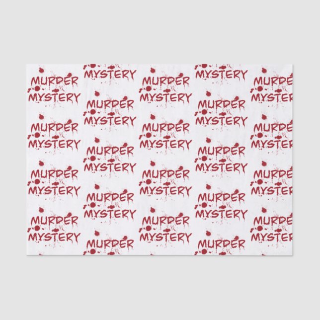 Murder mystery crime fan cold case blood wrapping  tissue paper (Front)