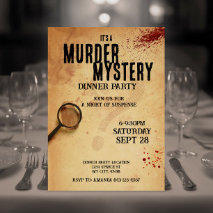 Murder Mystery Dinner Party Invitation