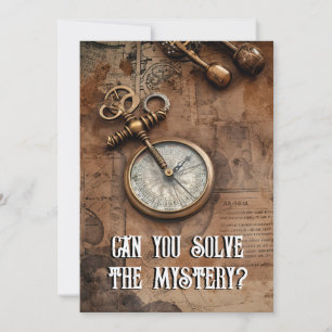 Murder Mystery Escape Room Birthday Party Invitation