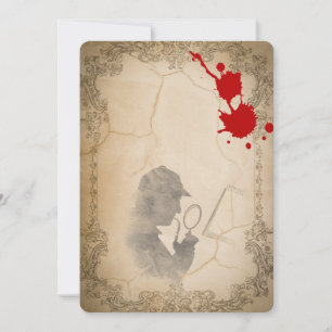 Murder Mystery Invites Vintage Template