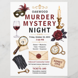 Murder Mystery Night Event Flyer