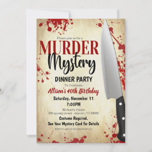 Murder Mystery Party Invitation