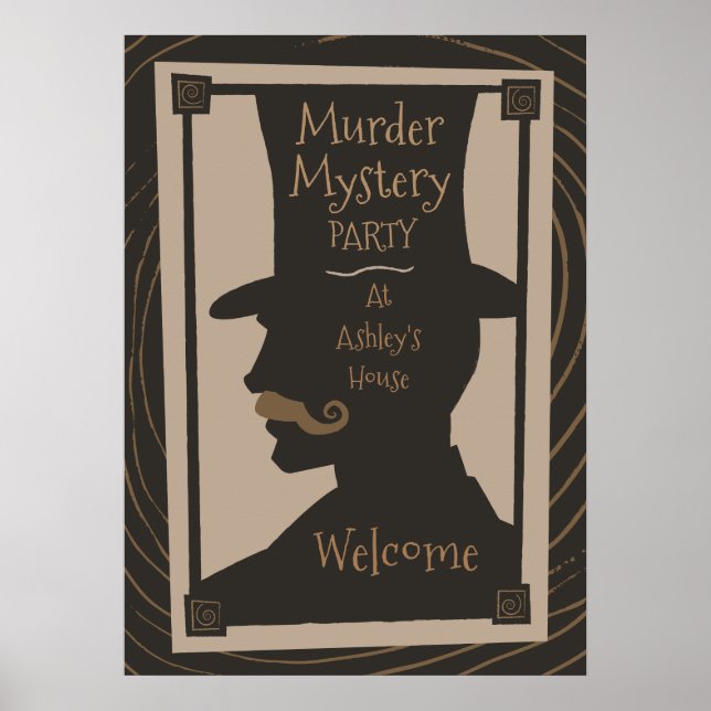 Murder Mystery Party - Welcome Poster (Front)