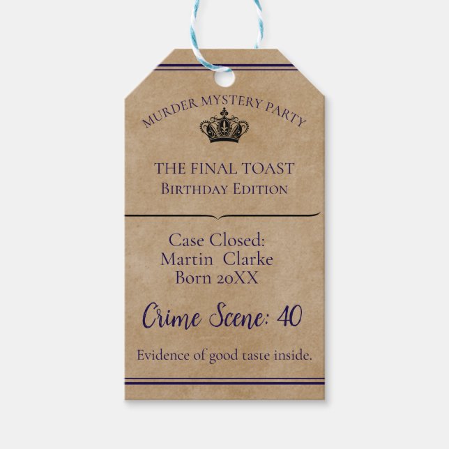 Murder Mystery Party Wine Label | “Whodunit: Anoth (Front)