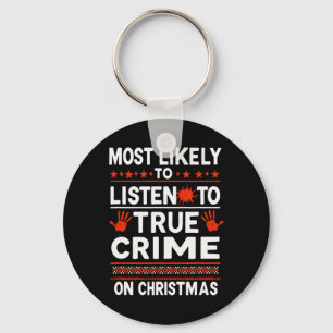 Murder Mystery Podcast Christmas - Most Likely To Key Ring