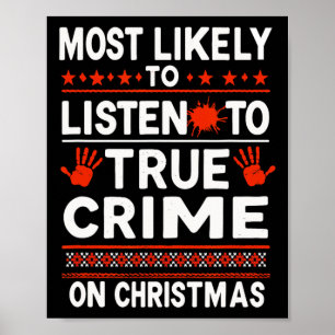 Murder Mystery Podcast Christmas - Most Likely To Poster