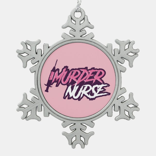 Murder Nurse Snowflake Ornament (Front)