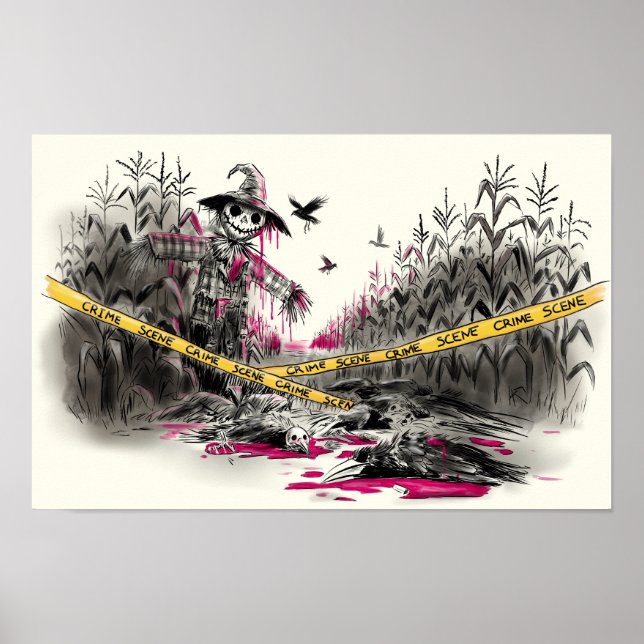 Murder of Crows Illustration Poster (Front)