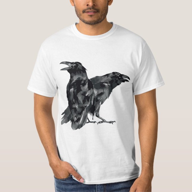 Murder Of Crows Raven Birds  T-Shirt (Front)
