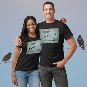 Murder of Crows Silhouette Mystery Fan T-Shirt