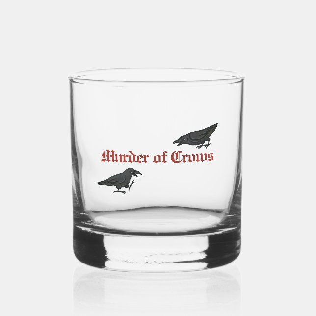 Murder of Crows Whiskey Glass (Front)