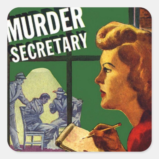 Murder Secretary  Square Sticker (Front)