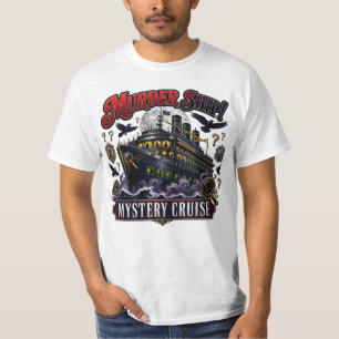 Murder Ship Mystery Cruise Vintage Detective Desig T-Shirt