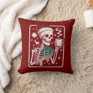 Murder Shows Friends Horror Tee Skeleton Christmas Cushion