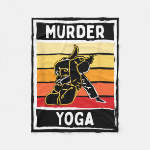 Murder Yoga Bjj Martial Arts Judo Martial Arts Kar Fleece Blanket