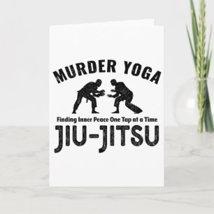Murder Yoga Funny Jiu-jitsu Inner Peace Grapple _1 Card