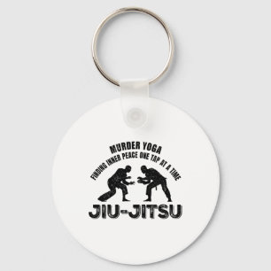 Murder Yoga Inner Peace Jiu-jitsu Funny Grappling Key Ring