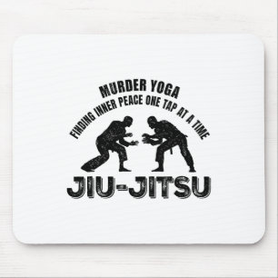 Murder Yoga Inner Peace Jiu-jitsu Funny Grappling Mouse Pad