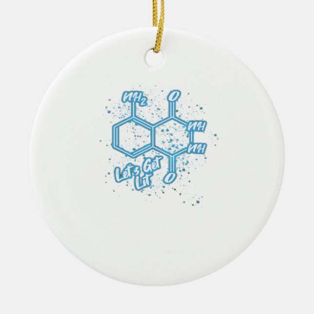 Murderino Crime Lover Luminol Let's Get Lit  Ceramic Ornament (Front)