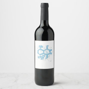 Murderino Crime Lover Luminol Let's Get Lit Wine Label