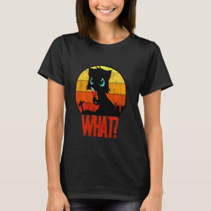 Murderous Black Cute Cat What With Knife Haunted M T-Shirt