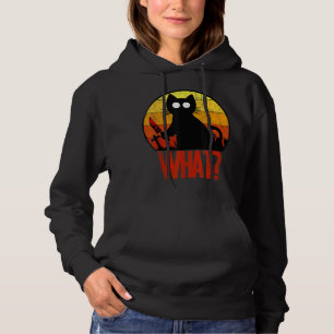 Murderous Black Psycho Cute Cat What Knife Christm Hoodie